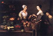 MOILLON, Louise Market Scene with a Pick-pocket ag oil painting